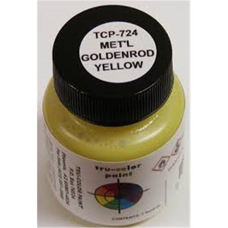 True Color Paint High Gloss Metallic Goldenrod Yellow 1 oz Paint TCP724